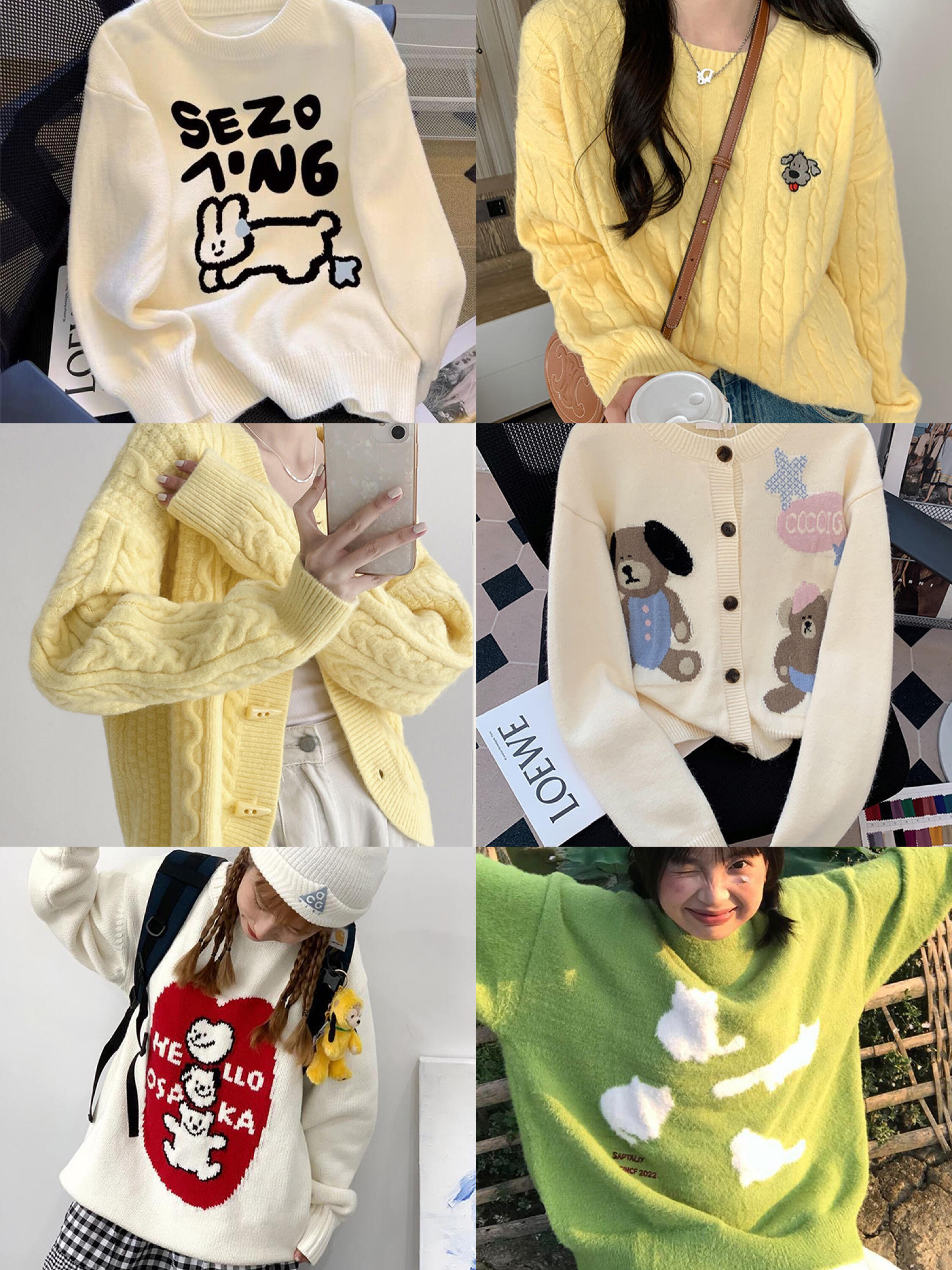 Mixed Sweet Style Women Knit Sweaters（杂款甜美针织毛衣）