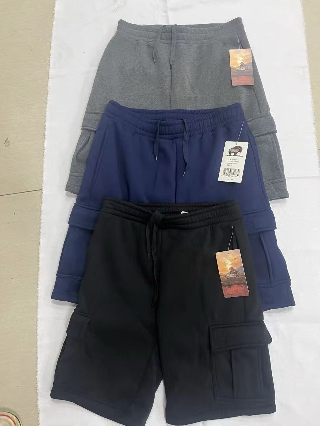 Men Multi Pocket Cargo Sweat Shorts