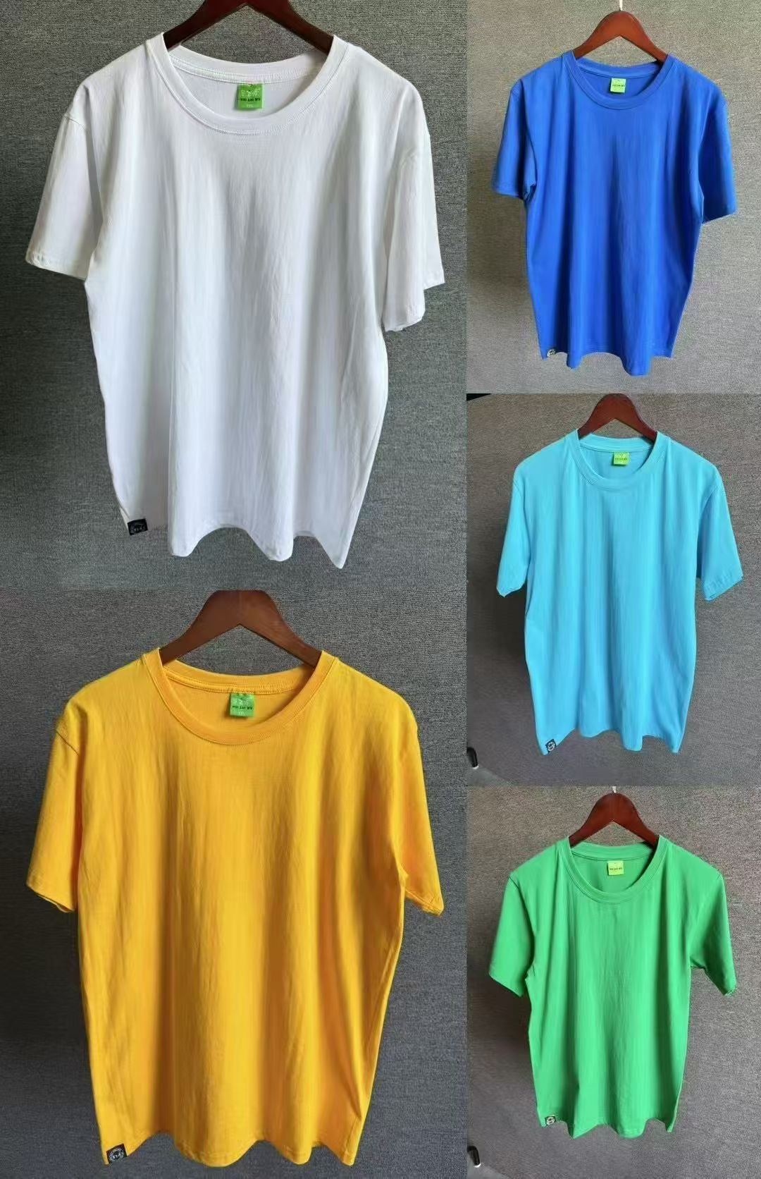 Mixed Colors 230G Pure Cotton Basic Crew Neck T-Shirts（纯棉短袖潮）